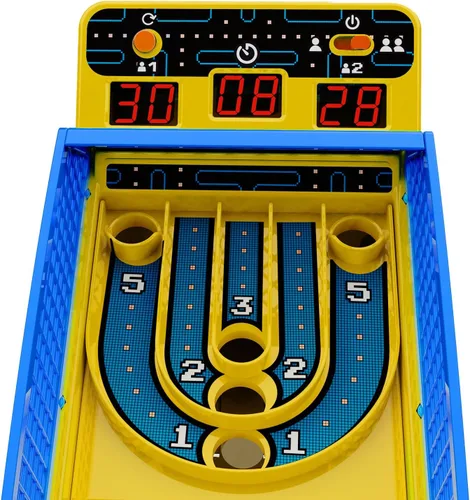 Vista 6 de Pac-Man: Arcade Alley-Ball - Serie premium, pista de 3 pies, juego de mesa de luces y sonidos, marcador LED, licencia, adultos y niños mayores de 6