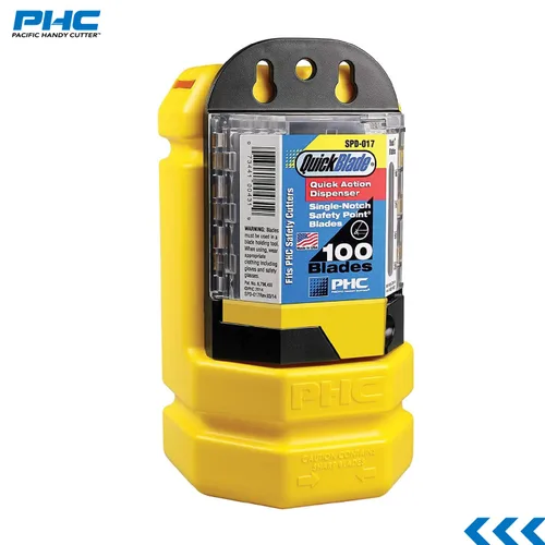 Vista 3 de Pacific Handy Cutter SPD-017 Dispensador de Hojas de Punta de Seguridad con 100 Hojas de Punta de Seguridad