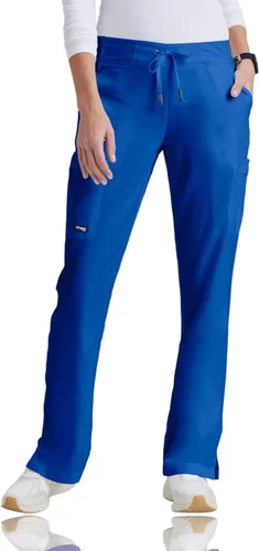 Vista 8 de BARCO Grey's Anatomy - Pantalón médico Mia para mujer, cintura elástica en la espalda, pantalones médicos de pierna baja para mujer Bahama