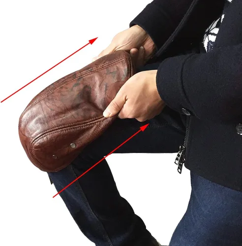Vista 7 de LETHMIK Sombrero Plano de taxista en Piel Auténtica clásico Newsboy Cap Ivy de conducir
