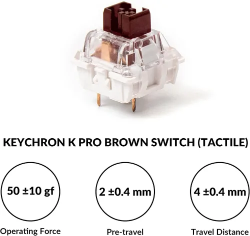 Vista 7 de Keychron V3 Teclado mecánico personalizado con cable, TKL Tenkeyless QMK/VIA macro programable con interruptor Keychron K Pro Brown intercambiable