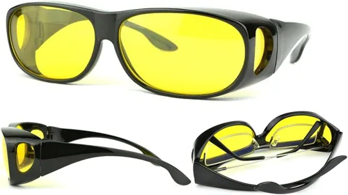 Vista 3 de SOOLALA Value Pack HD Night Vision Wraparounds Wrap Around Wind Gafas de sol
