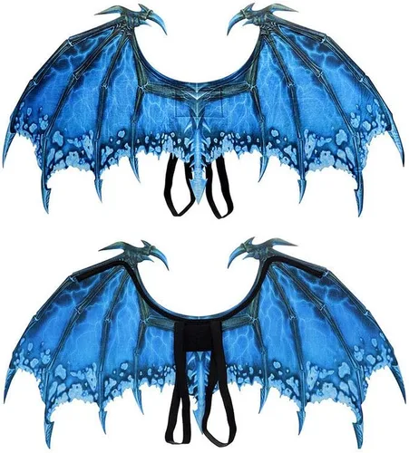 Vista 21 de Himine Alas de dragón no tejidas para adultos Cosplay Props