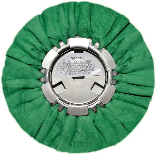 Vista 2 de Zephyr Productos AWG58-8WB Rueda de pulido de pasillo verde de 8 pulgadas con barra verde de 1 libra, corte medio/lite, 1 paquete
