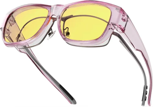 Vista 8 de Goiteia Lentes de conducción nocturna para hombres y mujeres, lentes polarizados de visión nocturna antirreflejos amarillos para conducir