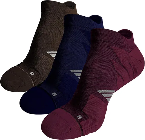 Vista 9 de Hylaea Calcetines deportivos para correr sin visibles, antiampollas, con tecnología Coolmax, sin costuras y antiolor 3 Pares Negro