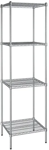 Vista 366 de Kit de 4 estantes de epoxi verde NSF de 21 x 72 pulgadas con postes de 86 pulgadas, estantería de almacenamiento resistente, kit de estantería