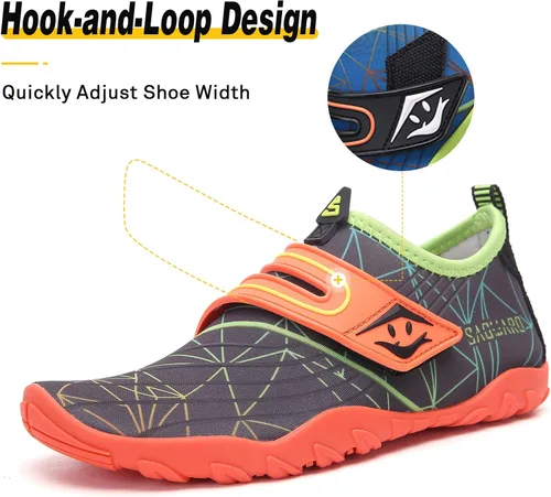 Vista 4 de SAGUARO Kids Boys Girls Water Shoes Non-Slip Quick-Dry Barefoot Aqua Shoe Outdoor Sport Beach Swimming Surfing Diving