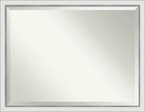 Vista 70 de Amanti Art - Espejo de baño blanco para sobre lavabo, espejo de tocador rectangular blanco de 35x45 para gabinete, marco moderno extragrande, se