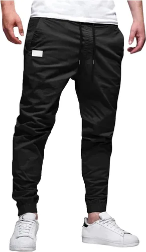 Vista 2 de Men's Sweatpants Casual Loose Fit Cargo Pants Spring Fall Lightweight Joggers Sports Athletic Trousers