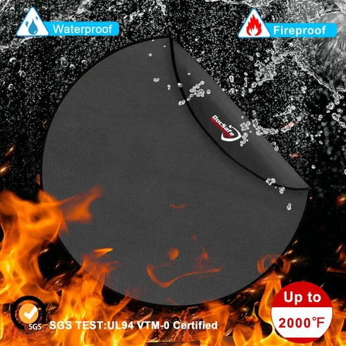 Vista 4 de DocSafe Alfombrilla grande para debajo de la parrilla, 48 pulgadas, cuadrada y redonda