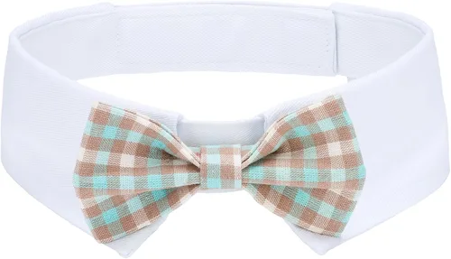Vista 34 de Collar de corbatín negro para gato Segarty, lindo esmoquin para cachorros con corbatín para perros con collar blanco ajustable hecho a mano