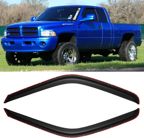 Vista 32 de Visores para ventanas y protectores contra la lluvia para Ford F150 de cabina estándar 1980-1996, Deflectores de viento y protectores para ventanas