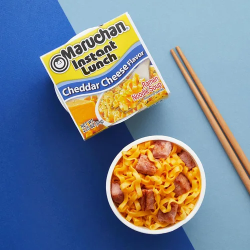 Vista 4 de Maruchan Cheese Lovers - Paquete variado (6 unidades) – Queso de chile Yakisoba, queso cheddar Yakisoba, queso cheddar instantáneo – Ramen con queso
