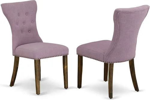 Vista 4 de East West Furniture F2GA5-740 - Juego de mesa de cocina de 5 piezas para 4 personas, incluye una mesa de comedor redonda con pedestal y 4 sillas