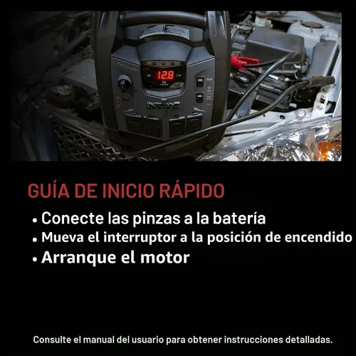 Vista 3 de Schumacher Electric Arrancador de batería de coche de 1200 A y estación de energía portátil, solución 6 en 1 para baterías de 12 V, compresor