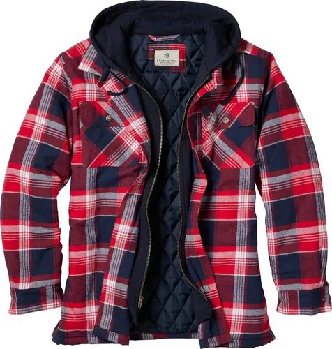 Vista 17 de Legendary Whitetails - Chaqueta Maplewood tipo camisa con capucha para hombre Cuadros de bisonte antiguo