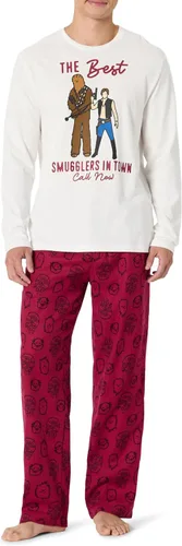 Vista 6 de Amazon Essentials Disney Marvel Star Wars Conjunto de pijama de franela para hombres 2 piezas Marvel Capitán América