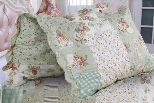 Vista 6 de Juego de cama de microfibra; prelavado, preencogido, cosido con hilos reales, acolchado a máquina; funda de edredón para cama doble Full/Queen/King