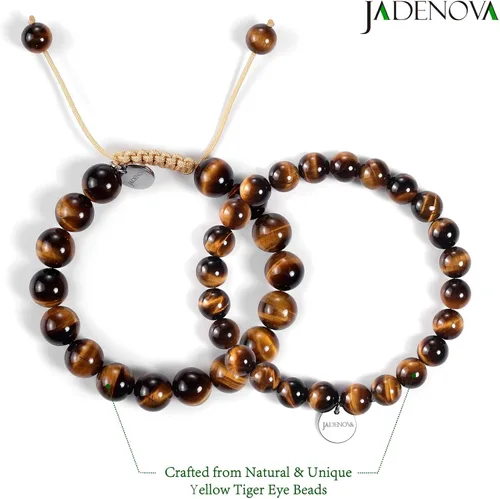 Vista 2 de JADENOVA - Brazalete de piedras de yoga para parejas
