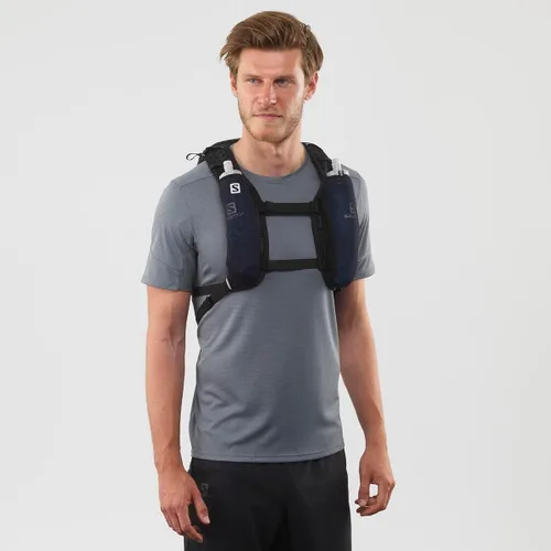 Vista 5 de Salomon Unisex Agile 12 Set, Hydration & Storage Vest with 500ml Flasks Included Negro