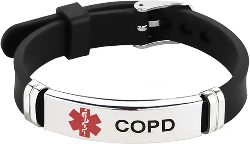 Vista 31 de TGLS Pulsera de identificación de alerta médica roja para mujeres y hombres de emergencia de primeros auxilios de alerta sanitaria grabada con láser