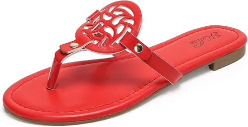 Vista 9 de katliu Sandalias Planas para Mujer, Sandalias de Tiras Cómodas, Sandalias de Vestir con Correa de Vestir