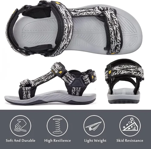 Vista 3 de CAMELSPORTS Sandalias atléticas para hombre con correa para el aire libre, sandalias de playa de verano, impermeables, zapatos de agua