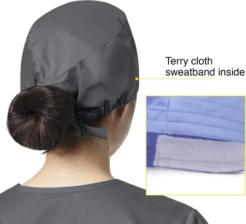 Vista 3 de WonderWink Men's Tie Back Scrub Cap