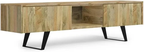 Vista 18 de SIMPLIHOME Lowry - Soporte para TV, consola de madera maciza de mango de 72 pulgadas de ancho en chapa de roble, moderno centro de entretenimiento