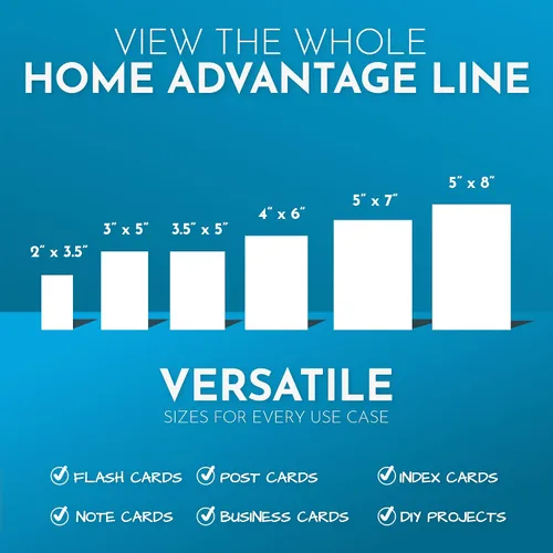 Vista 7 de Home Advantage Tarjetas de índice en blanco de 3 x 5: nuestro paquete de 50 tarjetas de notas en blanco utiliza cartulina resistente para que sean a
