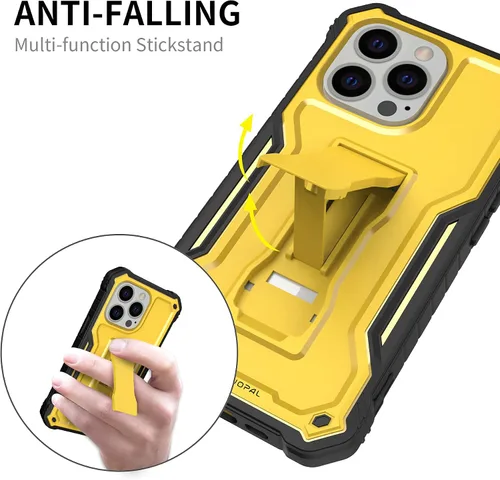 Vista 5 de Funda para Apple iPhone 13 Pro (no iPhone 13), protección de grado militar a prueba de golpes con protector de pantalla HD de vidrio templado