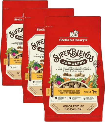 Vista 13 de Stella & Chewy's SuperBlends Raw Blend - Receta de carne de res alimentada con pasto, hígado de res y cordero con superalimentos, bolsa de 3.25