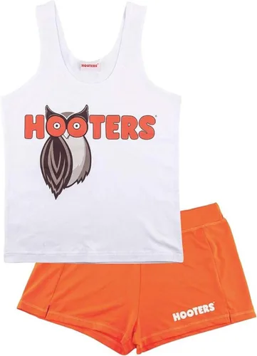 Vista 3 de Ripple Junction El icónico traje de camarera Hooters Girl incluye camiseta sin mangas y pantalones cortos, con licencia