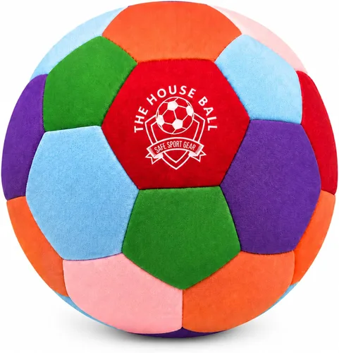 Vista 10 de The House Ball - La pelota de fútbol original suave y segura para interiores, tamaño 4, creada para el interior de tu hogar y patio, sin rozaduras