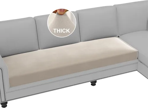 Vista 49 de H.VERSAILTEX Fundas de cojín de vellón para sofá, fundas elásticas para sillas de sala de estar, fundas de sofá modular, tela cómoda y duradera