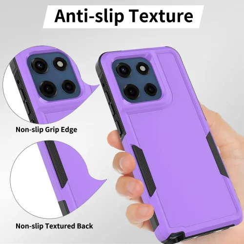 Vista 77 de Jeylly para Moto G Stylus 5G 2021 Funda con [2 Pack] Protector de Pantalla de Vidrio Templado, Protección Grado Militar Anti-Arañazos, Funda A