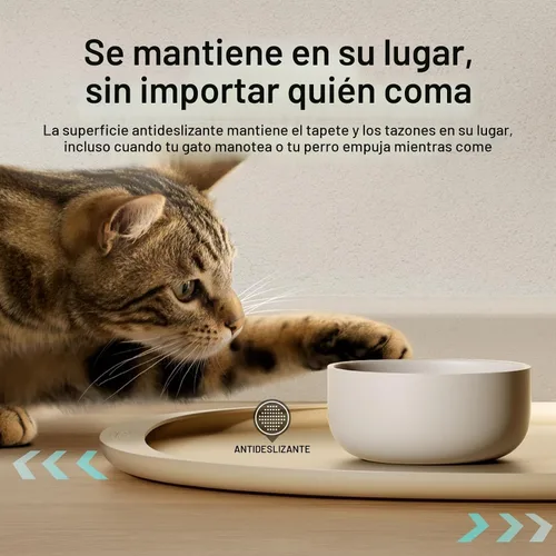 Vista 7 de DownyPaws Tapetes de comida para gatos para pisos, impermeables, sin BPA, tapete de silicona para comida de mascotas, tapete antideslizante