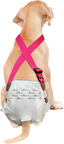 Vista 10 de Paw Inspired Tirantes de pañales para perros con cierres de velcro Tirantes elásticos ajustables para pañales desechables y lavables para mujeres