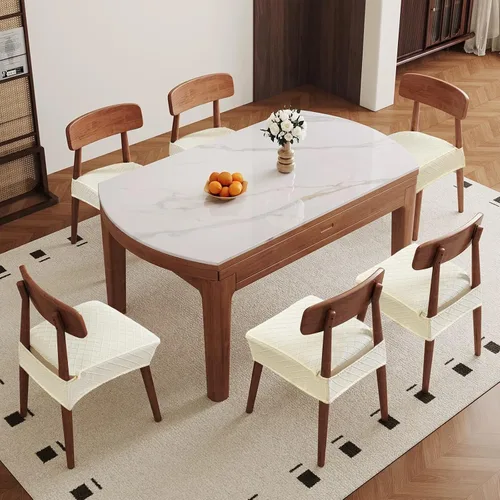 Vista 2 de Genina Juego de 2 fundas impermeables para sillas de comedor, fundas elásticas de jacquard extraíbles y lavables, sin fundas traseras, color beige