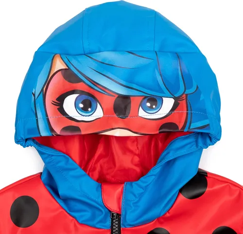Vista 2 de Miraculous Chaqueta impermeable con capucha para cosplay con cremallera