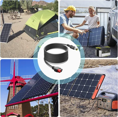 Vista 7 de Anderson - Cable de extensión de 0.31 pulgadas a 0.315 in, cable de 14 AWG, adaptador de enchufe de alimentación CC de 0.315 in para panel solar, RV