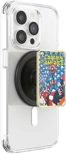 Vista 18 de PopSockets Agarre adhesivo para teléfono, soporte, soporte para teléfono, Marvel - Reactor de arco esmaltado