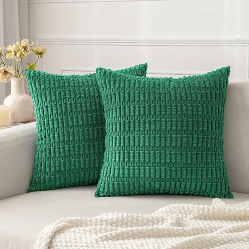 Vista 94 de MIULEE - Paquete de 2 fundas de cojín decorativas de corduroy, modernas y boho, suaves, con rayas, decoración del hogar, sofá, sala de estar, sillón