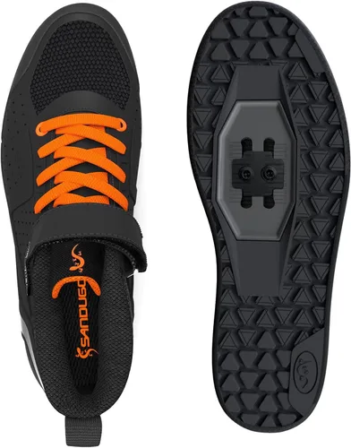 Vista 2 de Tenis de ciclismo MTB SPD para hombre, adecuados para ciclismo de montaña, DH Enduro, compatible con todos los pedales de 2 pernos, color negro