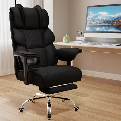 Vista 14 de Sillas de juego para adultos altos y niños, soporte lumbar, luces LED, respaldo alto, silla de computadora reclinable con reposacabezas