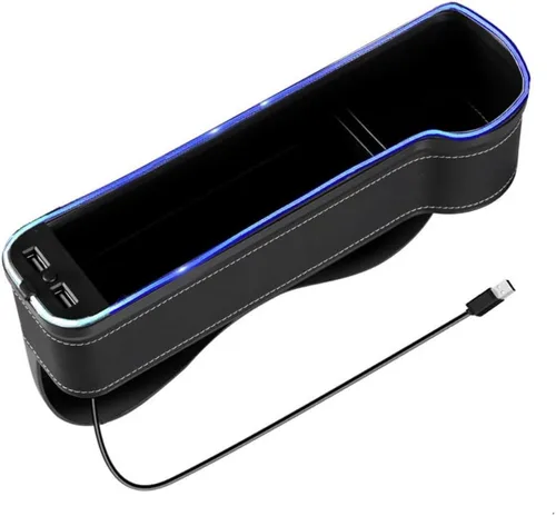 Vista 11 de Tumecos Organizador de espacio para asiento de automóvil con luz multifuncional con portavasos pequeño, organizador de asiento de automóvil, relleno