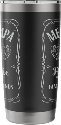 Vista 2 de El Mejor Papa del Mundo Dad Slang Words Spanish Father's Day - Vaso aislado de acero inoxidable