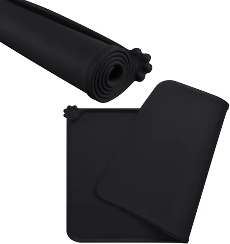 Vista 4 de Tapete de comida para perros, tapete de silicona antideslizante para alimentación de mascotas, mantel individual impermeable para perros pequeños