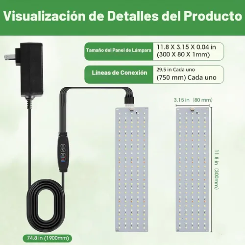 Vista 4 de Luces de cultivo para plantas de interior, 540 LED de espectro